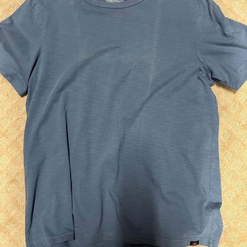 Faherty Sunwashed Blue Crew Neck T-Shirt - Men XL